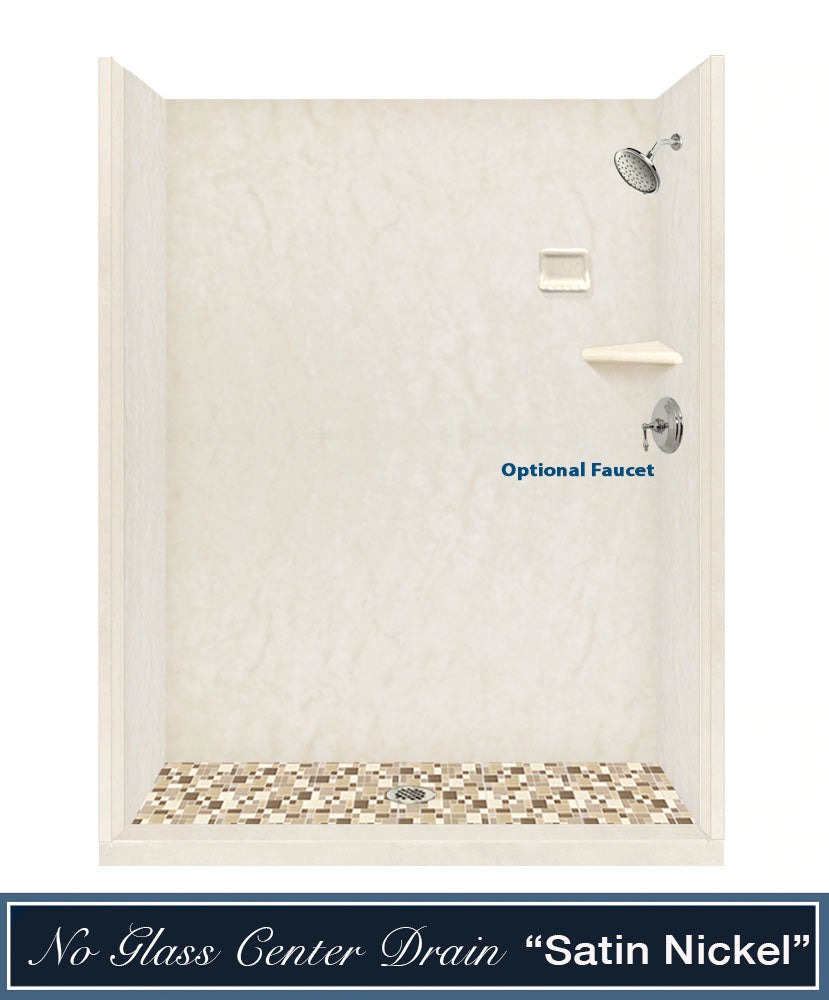 Special- Rafe Marble Alcove Shower Kit, with 3 Accent options (Liner Optional)