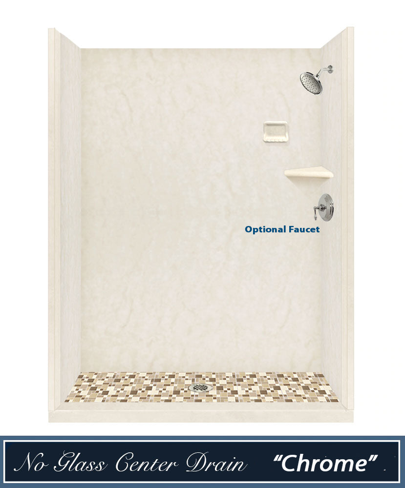 Special- Rafe Marble Alcove Shower Kit, with 3 Accent options (Liner Optional)