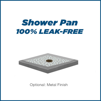 ABFSPECIAL-Del Mar Mosaic Wet Cement Corner Shower Kit (FREE F92S FAUCET - see details below)