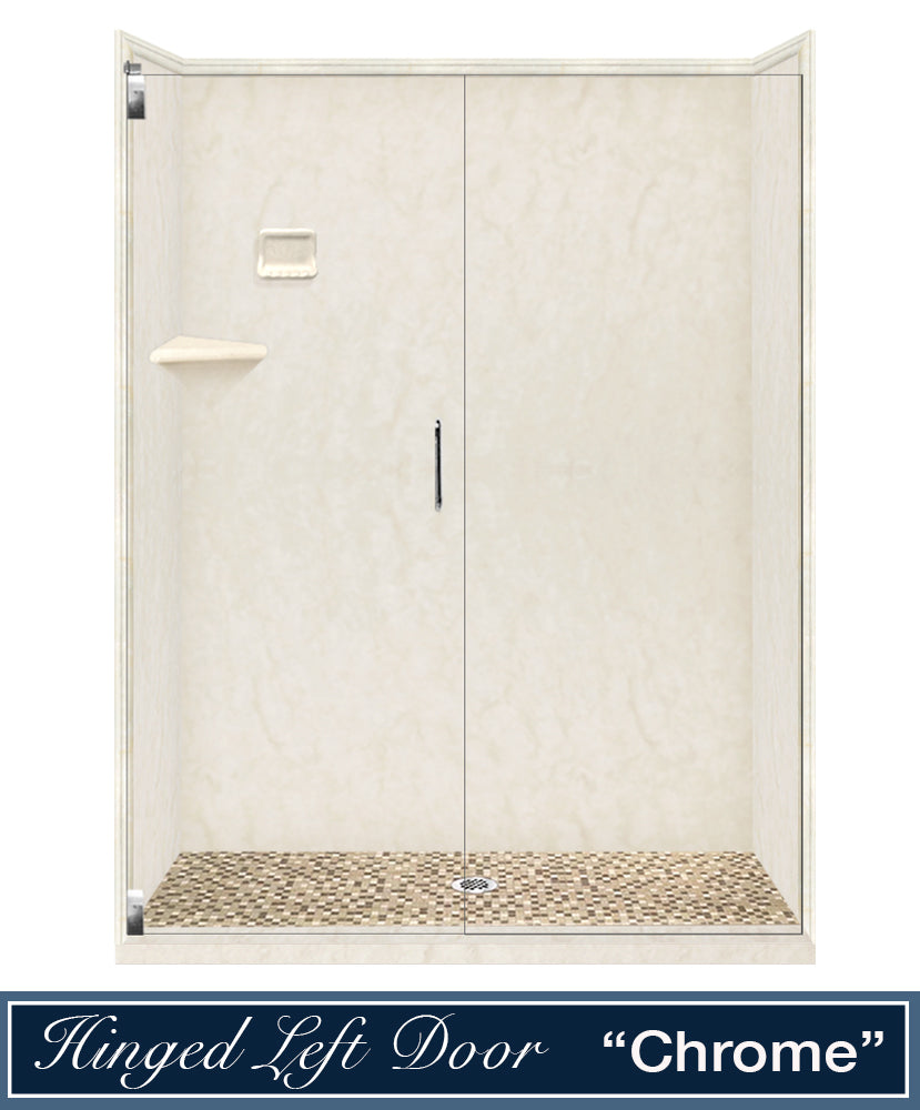 Special- Rafe Marble Alcove Shower Kit, with 3 Accent options (Liner Optional)