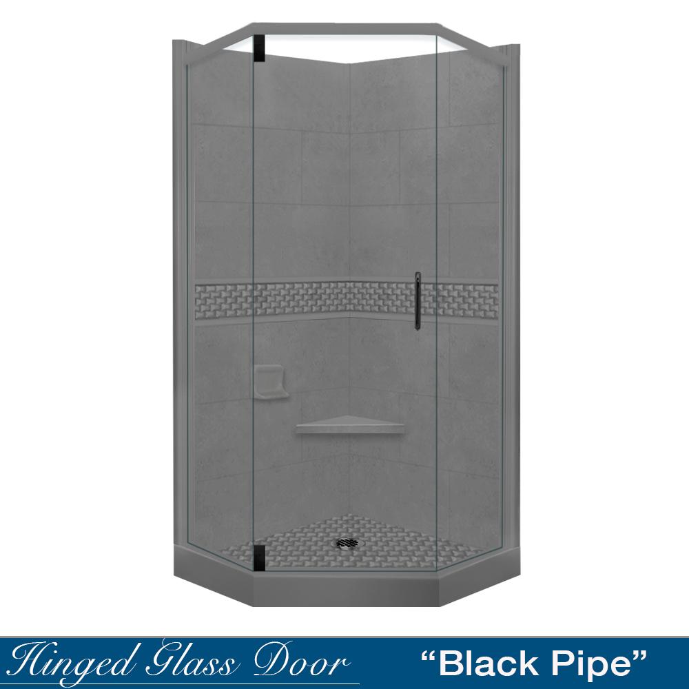 SPECIAL-Neo-Angle Wet Cement Sistine Stone & Jewel Stone Accent Shower Remodel Kit (FREE - Shampoo Niche)