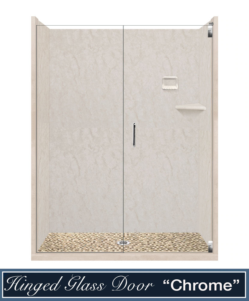 Special- Rafe Marble Alcove Shower Kit, with 3 Accent options (Liner Optional)