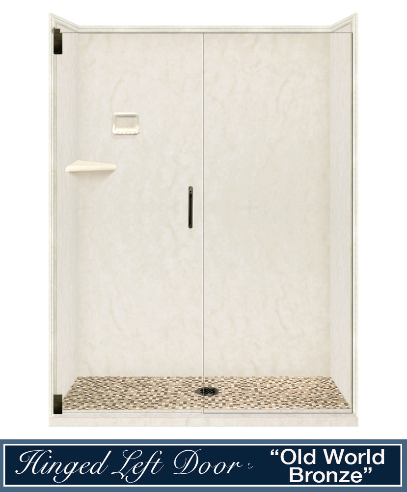 Special- Rafe Marble Alcove Shower Kit, with 3 Accent options (Liner Optional)