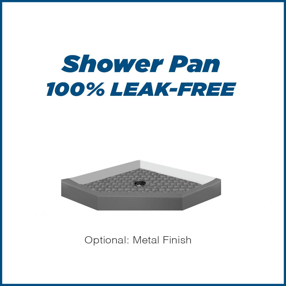 SPECIAL-Neo-Angle Wet Cement Sistine Stone & Jewel Stone Accent Shower Remodel Kit (FREE - Shampoo Niche)
