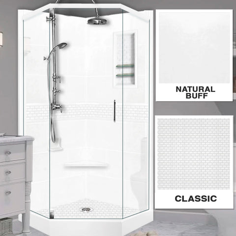 Classic Natural Buff Neo Shower Enclosure Kit