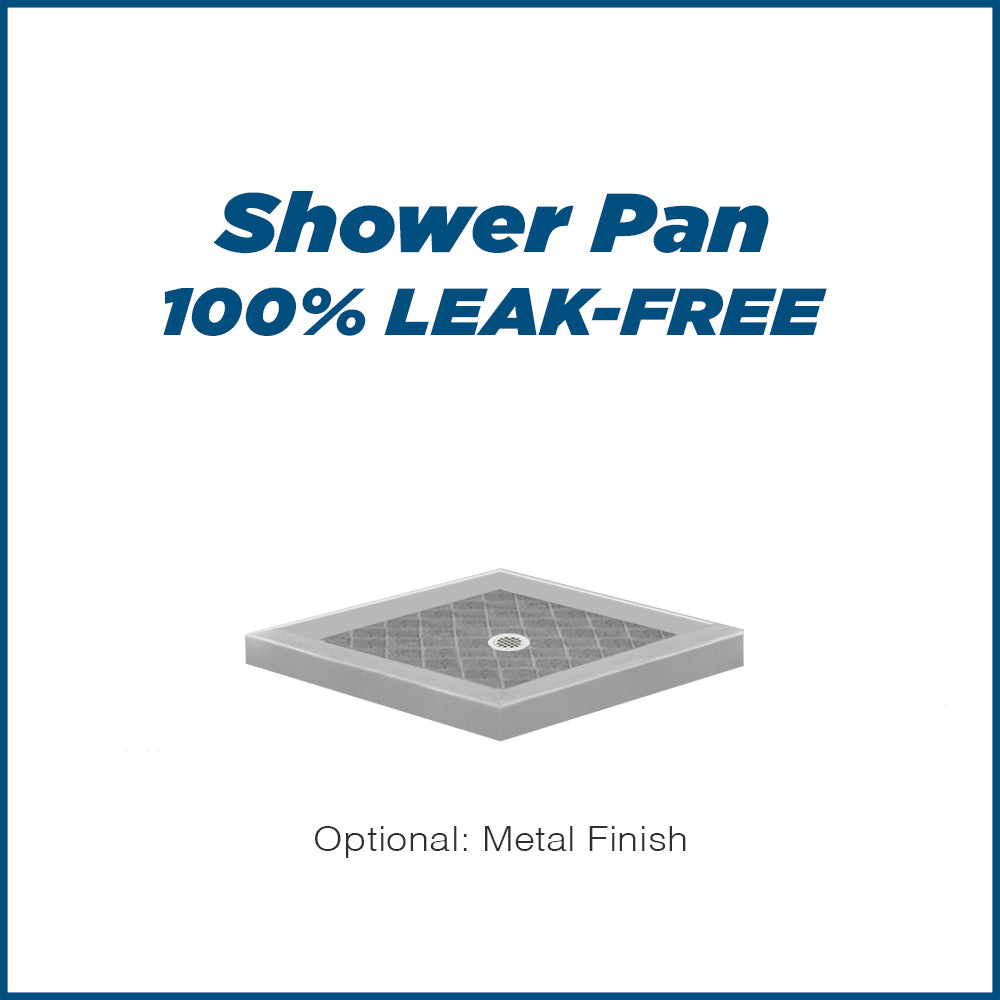 Corner Portland Cement Sistine Stone & Diamond Stone Accent Shower Remodel Kit