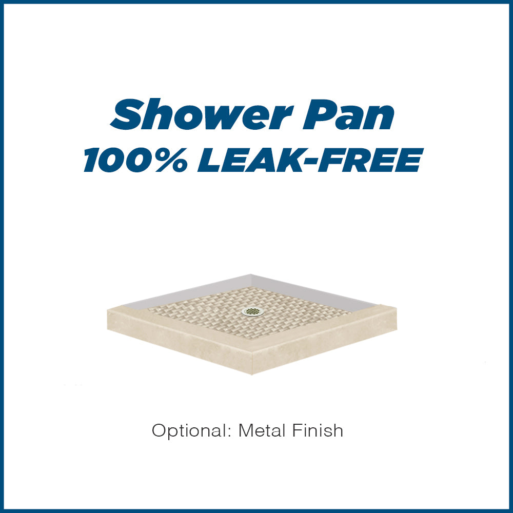 Corner Desert Sand Sistine Stone & Jewel Stone Accent Shower Remodel Kit