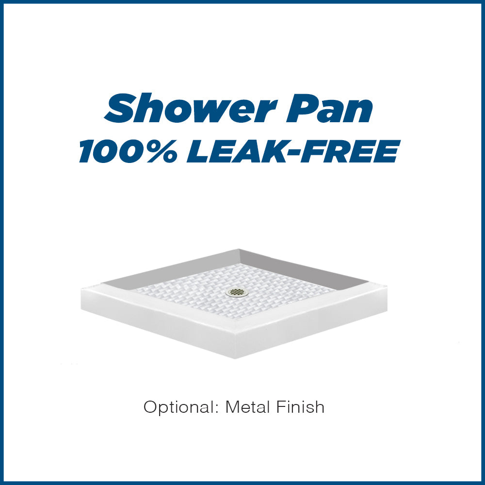 Corner Natural Buff Sistine Stone & Jewel Stone Accent Shower Remodel Kit