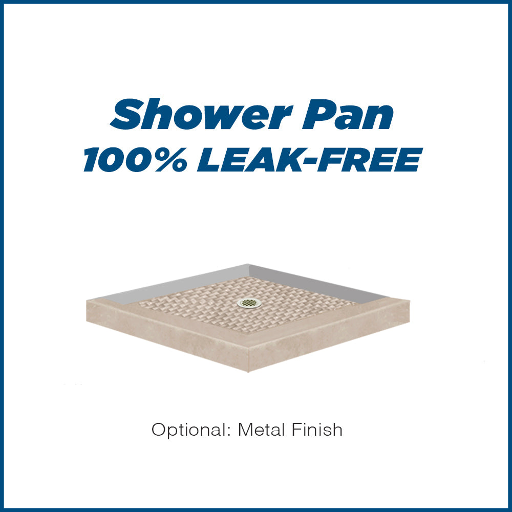 Corner Brown Sugar Sistine Stone & Jewel Stone Accent Shower Remodel Kit