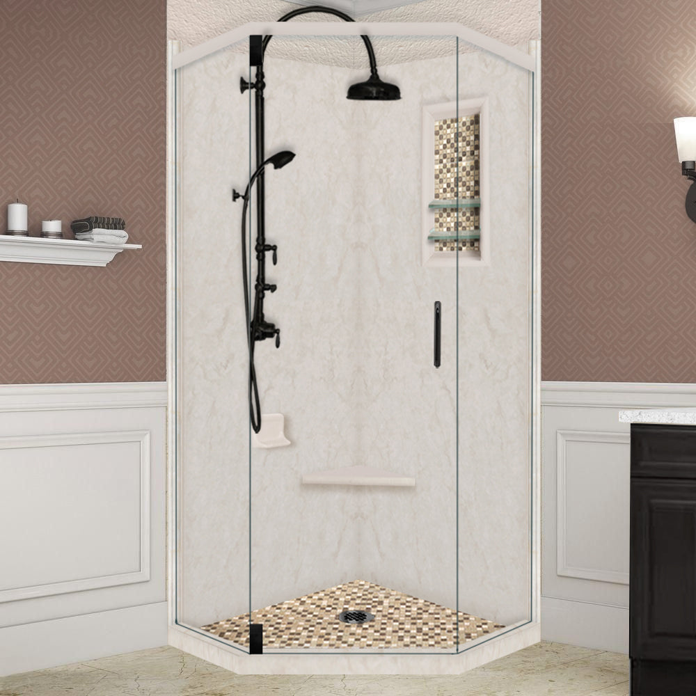 Rafe Marble Roma Mosaic Neo Shower Enclosure Kit