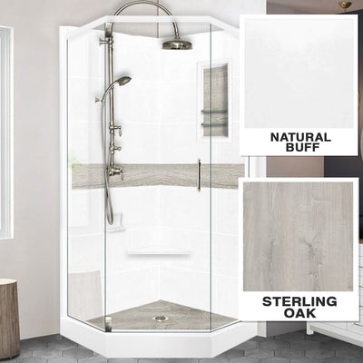 Sterling Oak Natural Buff Neo Shower Kit