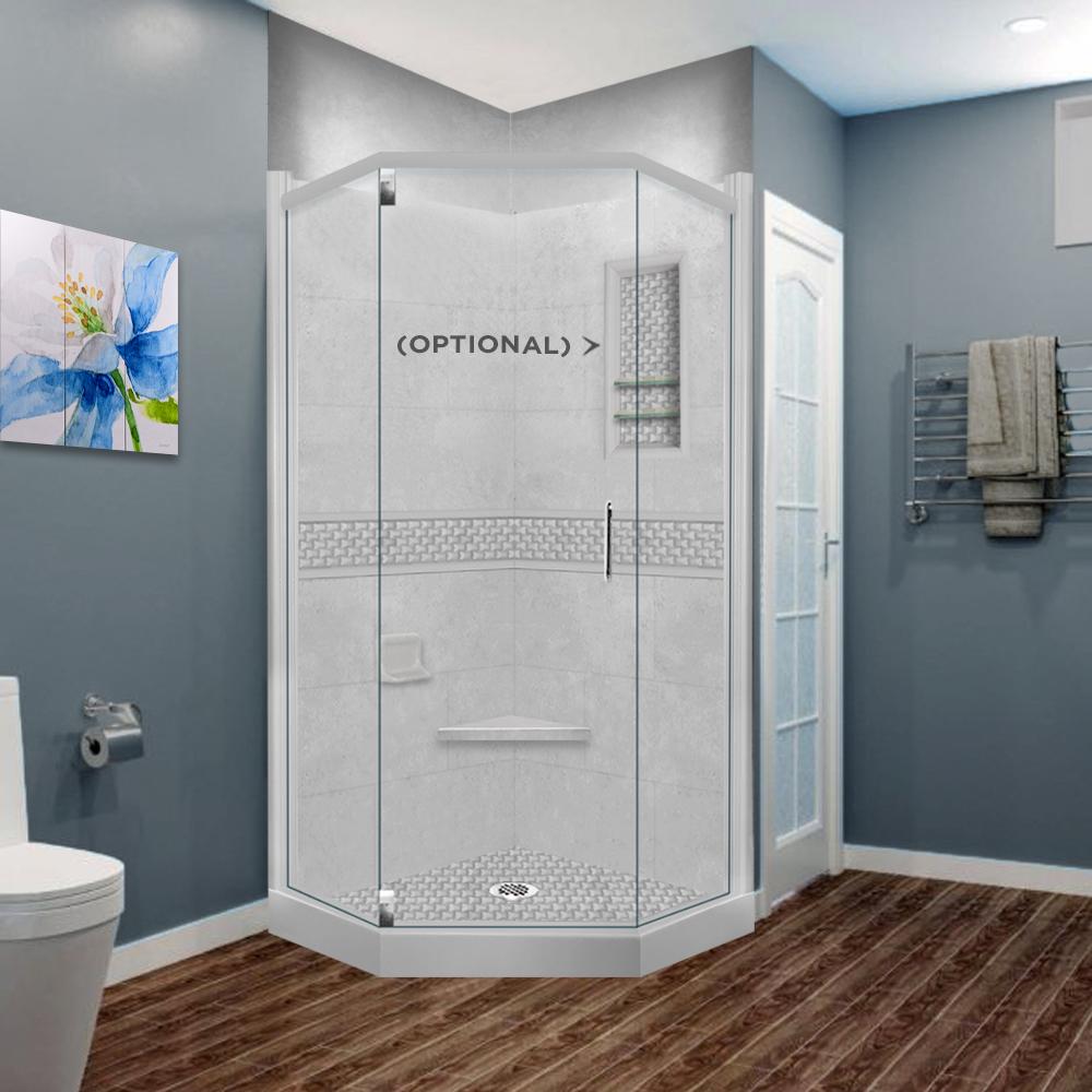 Neo-Angle Portland Cement Sistine Stone & Jewel Stone Accent Shower Remodel Kit