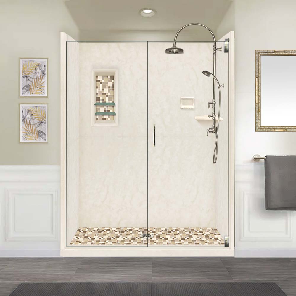 Rafe Marble Tuscany Mosaic Alcove Shower Kit