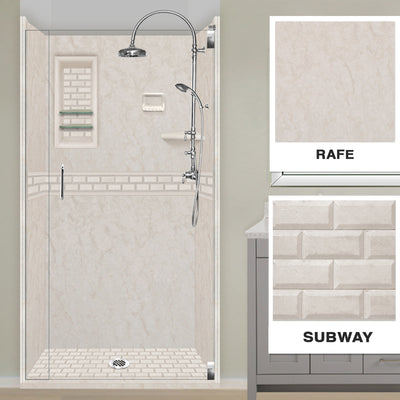 Rafe Marble Subway Alcove Shower Kit
