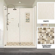 Rafe Marble Tuscany Mosaic Alcove Shower Kit