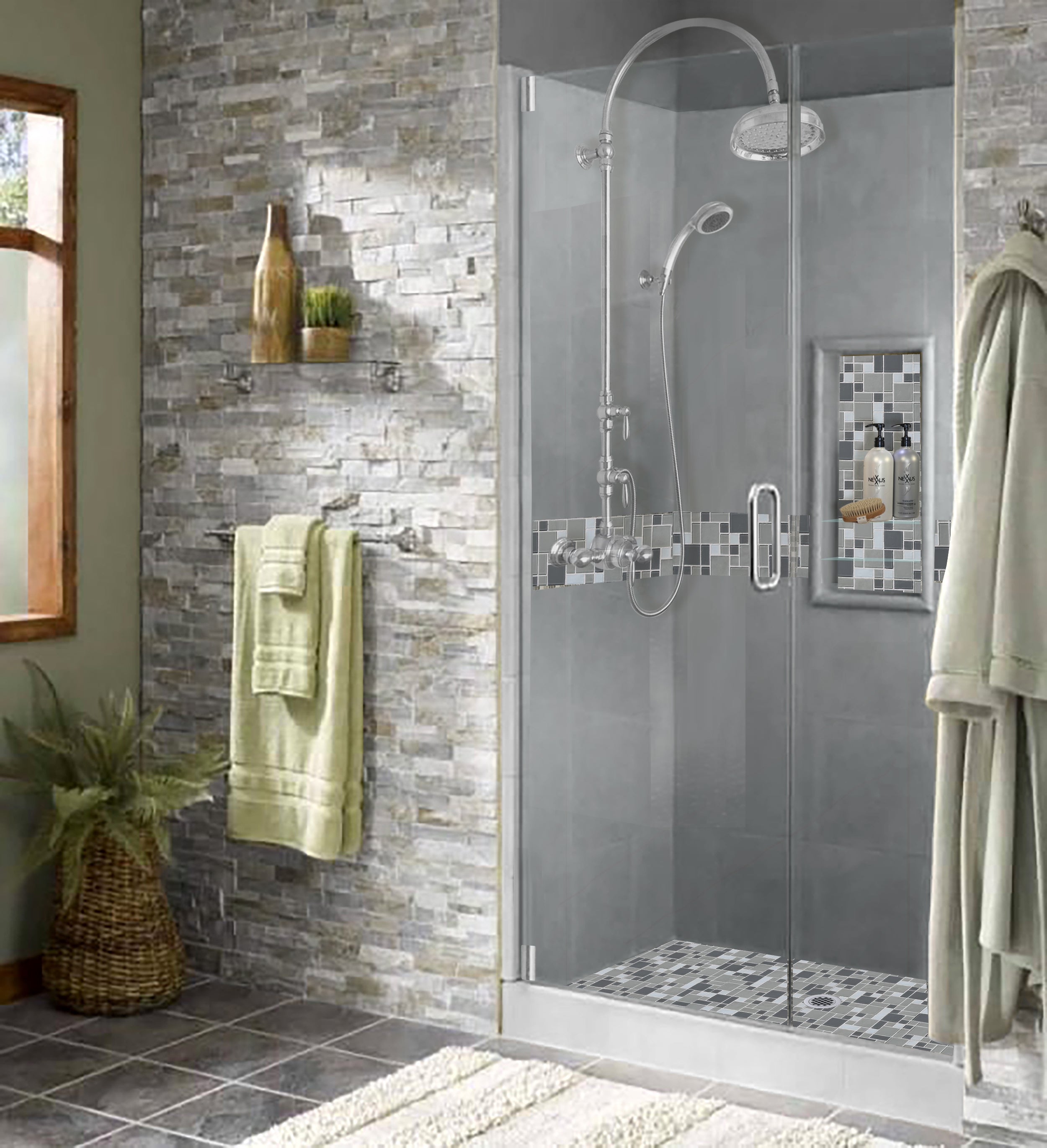 Custom Showers Your Way (Includes: Alcove Pan, Walls, Thresholds, and Optional Glass)