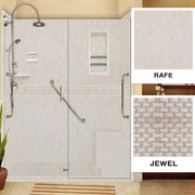 Freedom Rafe Marble Jewel Alcove Shower Enclosure Kit