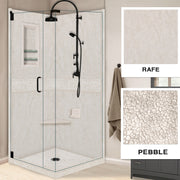 Rafe Marble Pebble Corner Shower Kit