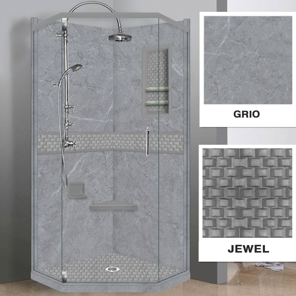 Grio Marble jewel Neo Shower Enclosure Kit