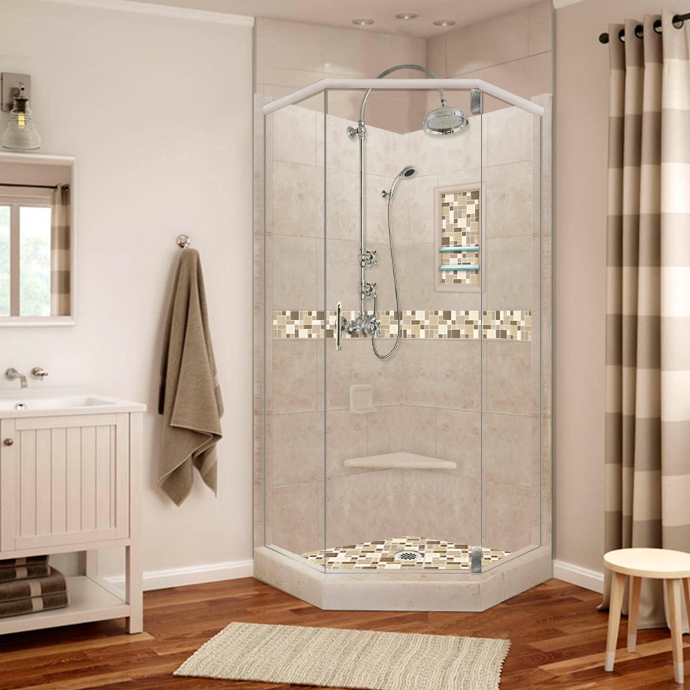 Custom Showers Your Way (Includes: Neo Corner Pan, Walls, Thresholds, and Optional Glass)