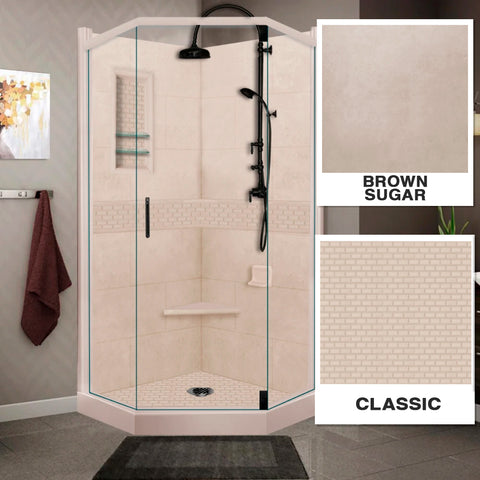 Classic Brown Sugar Neo Shower Enclosure Kit