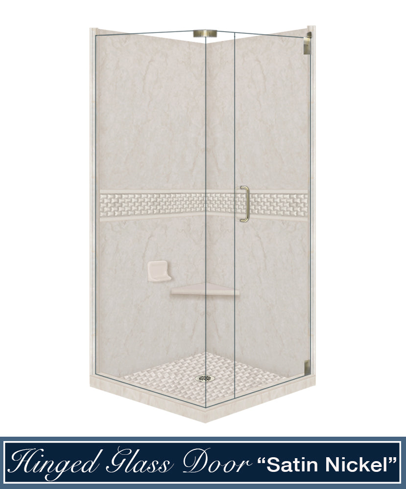 Rafe Marble Jewel Corner Shower Enclosure Kit