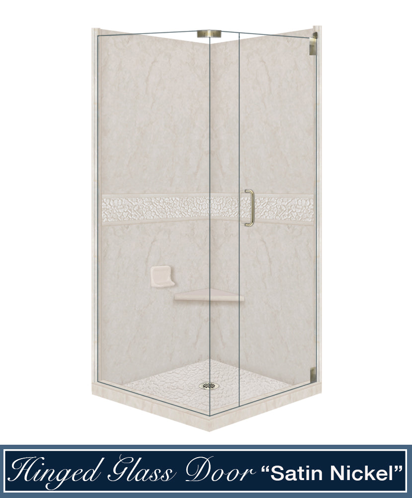 Rafe Marble Pebble Corner Shower Kit