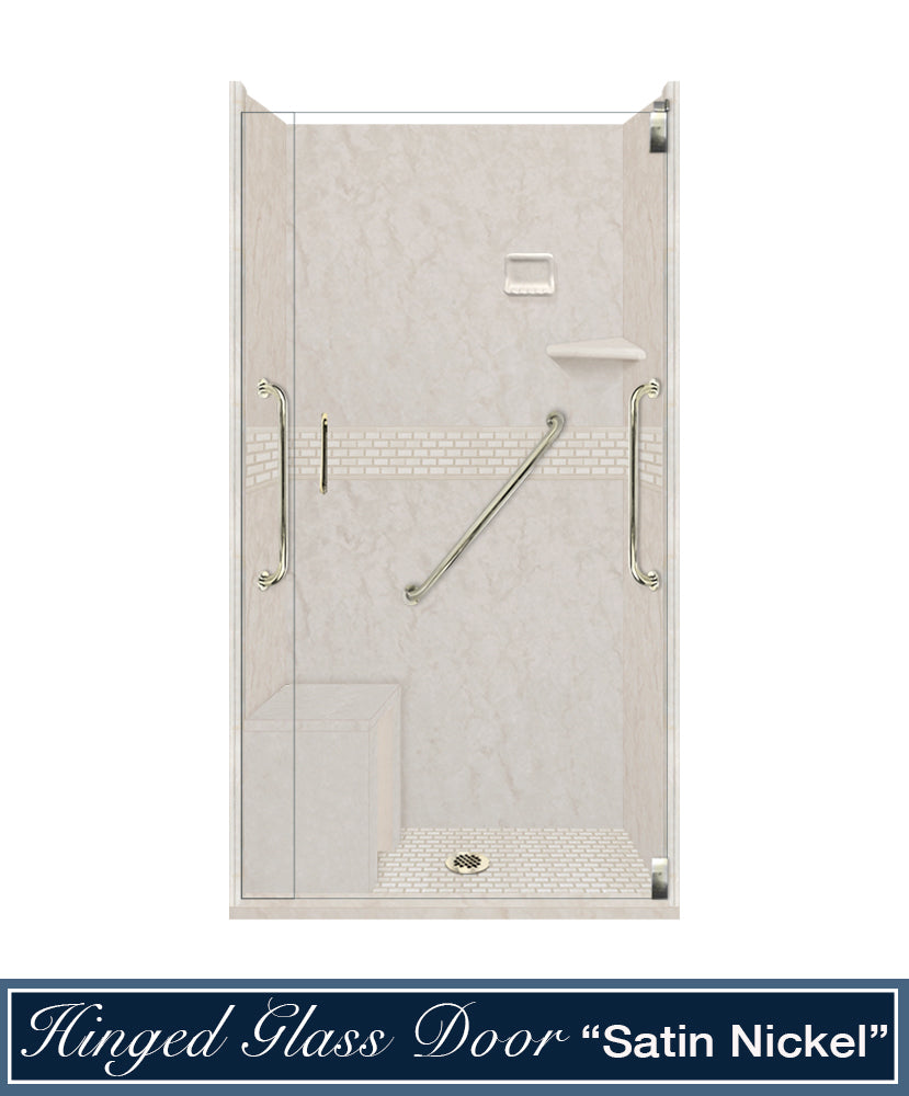 Freedom Rafe Marble Classic Alcove Shower Enclosure Kit