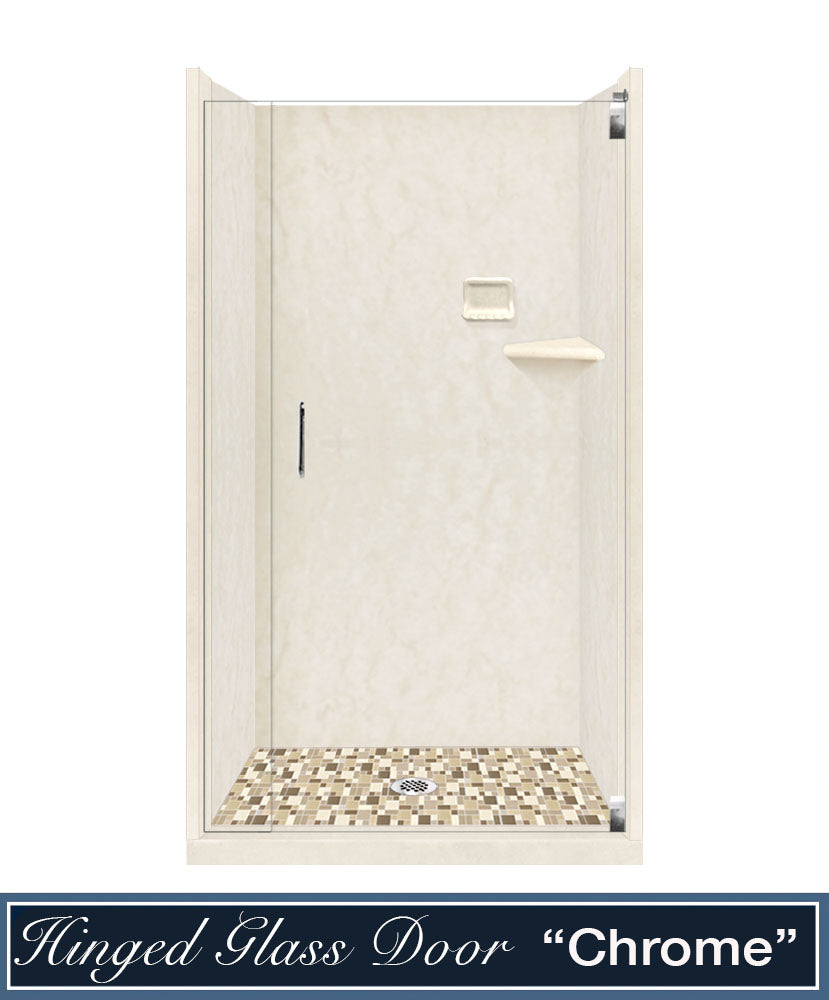 Rafe Marble Tuscany Mosaic Alcove Shower Kit