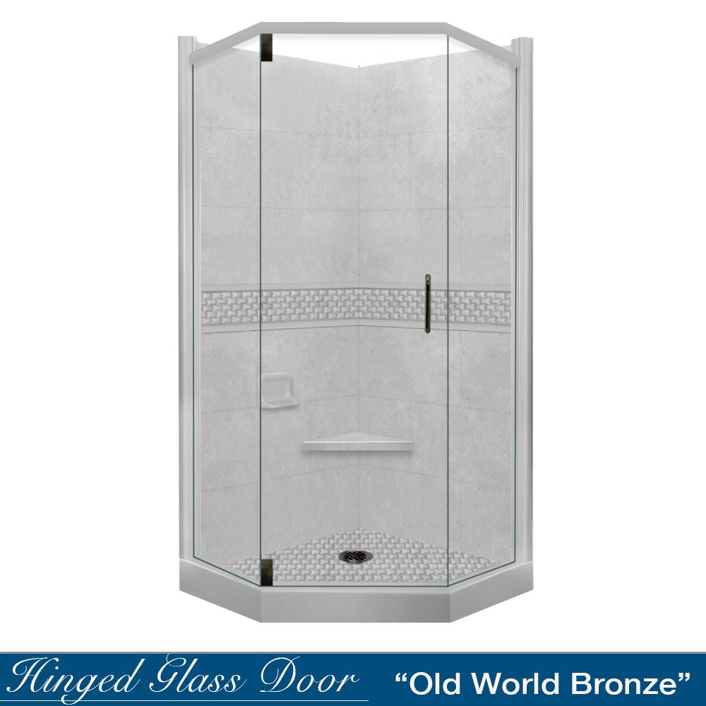 Neo-Angle Portland Cement Sistine Stone & Jewel Stone Accent Shower Remodel Kit