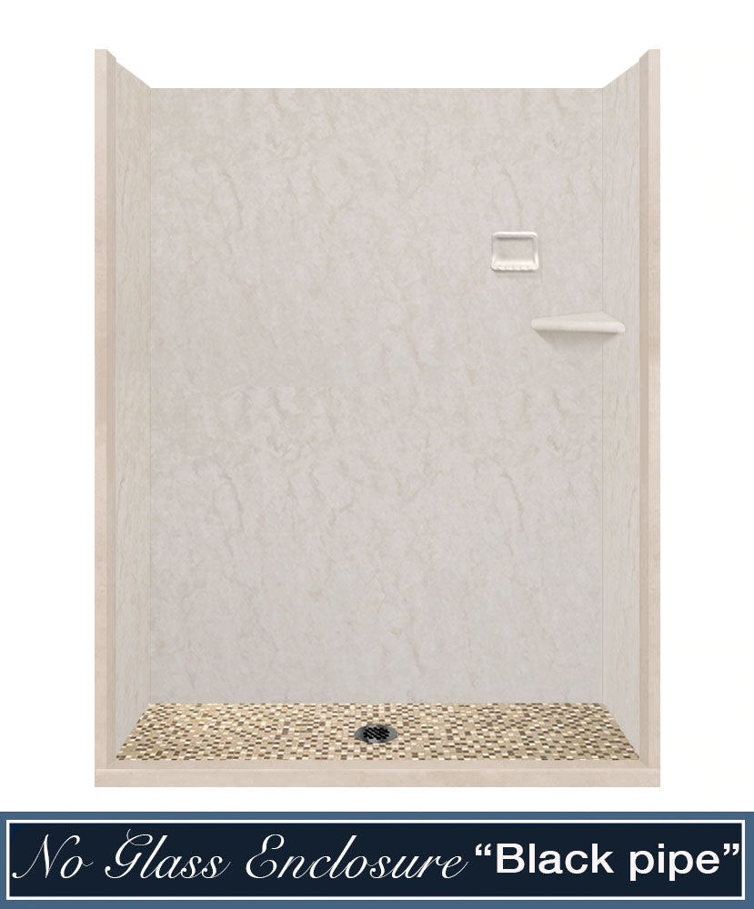 Special- Rafe Marble Alcove Shower Kit, with 3 Accent options (Liner Optional)