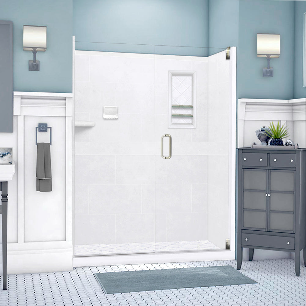 Diamond Solid Natural Buff 60" Alcove Shower Enclosure Kit