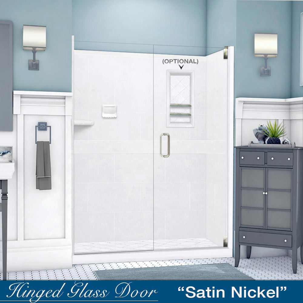 Diamond Solid Natural Buff 60" Alcove Shower Enclosure Kit