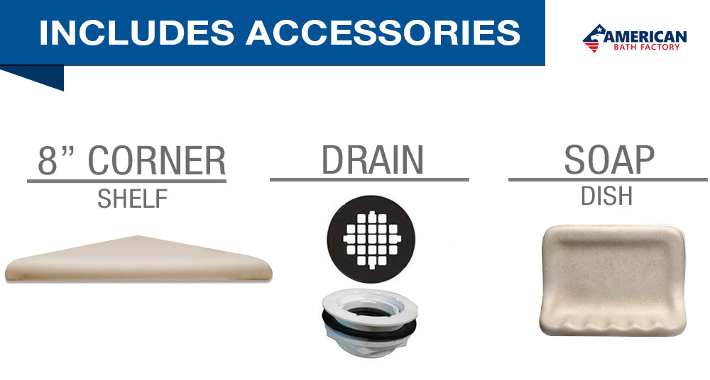 Diamond Desert Sand 60" Alcove Shower Kit  testing shower - American Bath Factory