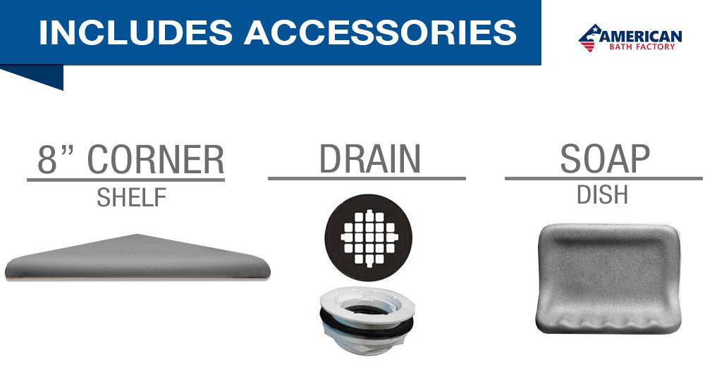 Diamond Wet Cement 60" Alcove Shower Kit  testing shower - American Bath Factory