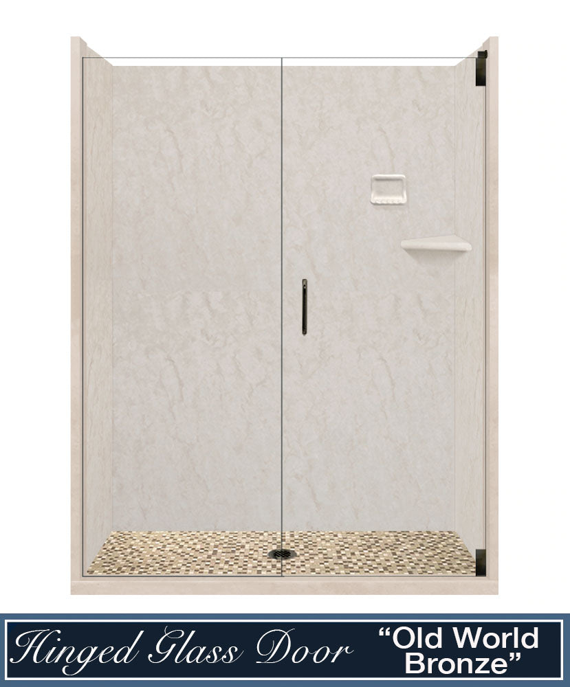 Special- Rafe Marble Alcove Shower Kit, with 3 Accent options (Liner Optional)