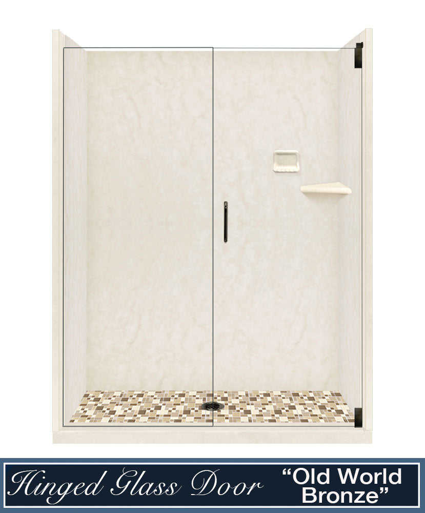 Rafe Marble Tuscany Mosaic Alcove Shower Kit