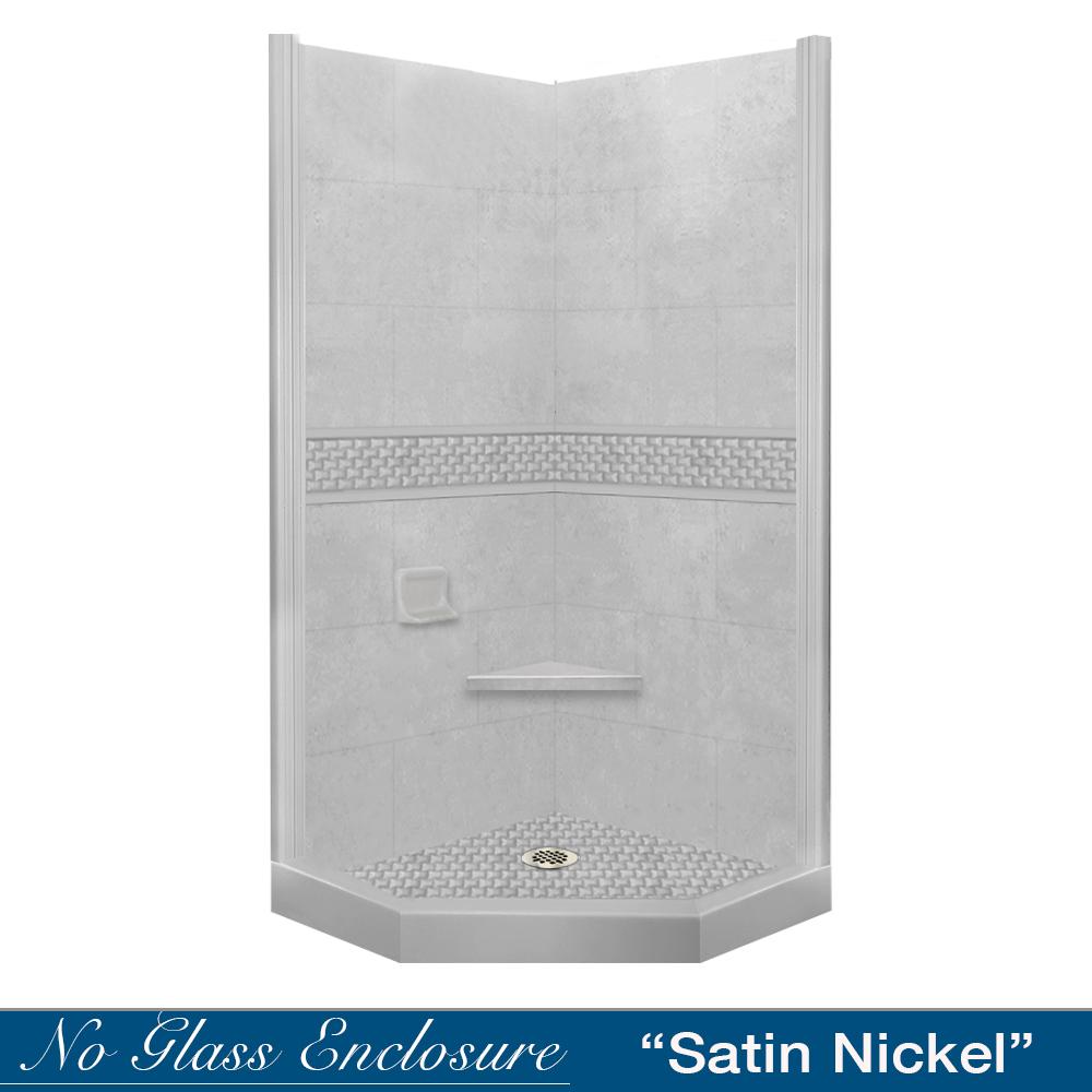 Neo-Angle Portland Cement Sistine Stone & Jewel Stone Accent Shower Remodel Kit