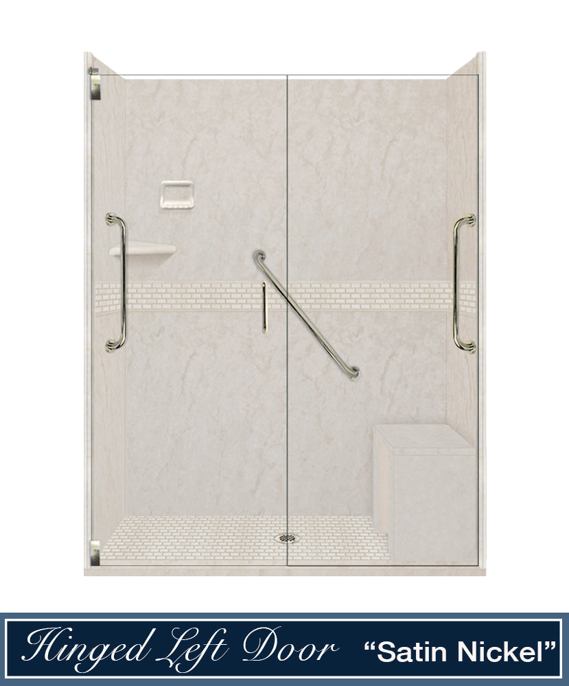 Freedom Rafe Marble Classic Alcove Shower Enclosure Kit