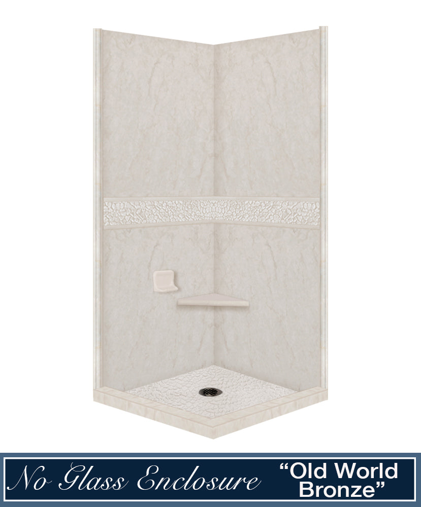 Rafe Marble Pebble Corner Shower Kit