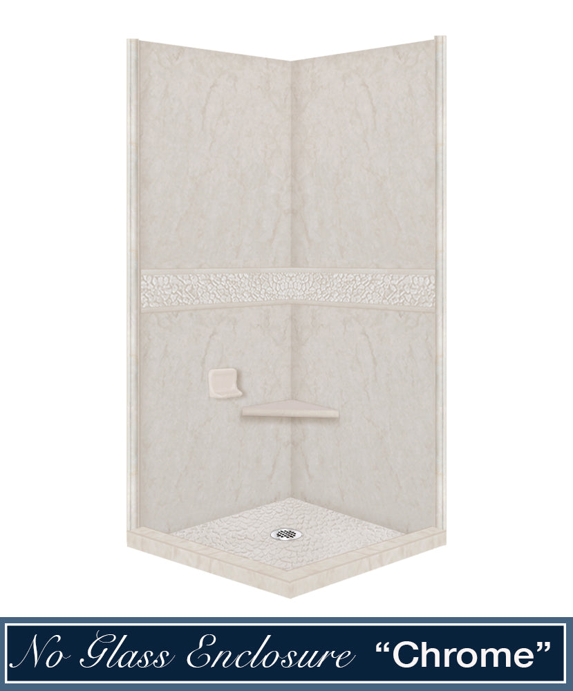 Rafe Marble Pebble Corner Shower Kit