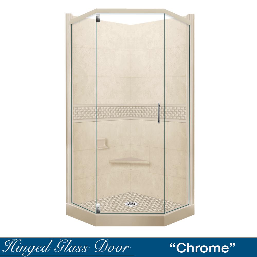 Neo-Angle Desert Sand Sistine Stone & Jewel Stone Accent Shower Remodel Kit