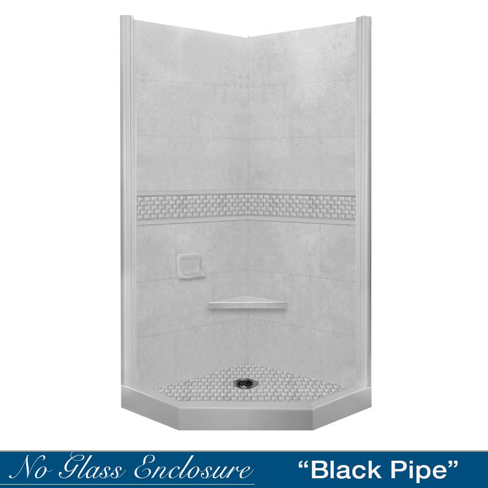 Neo-Angle Portland Cement Sistine Stone & Jewel Stone Accent Shower Remodel Kit