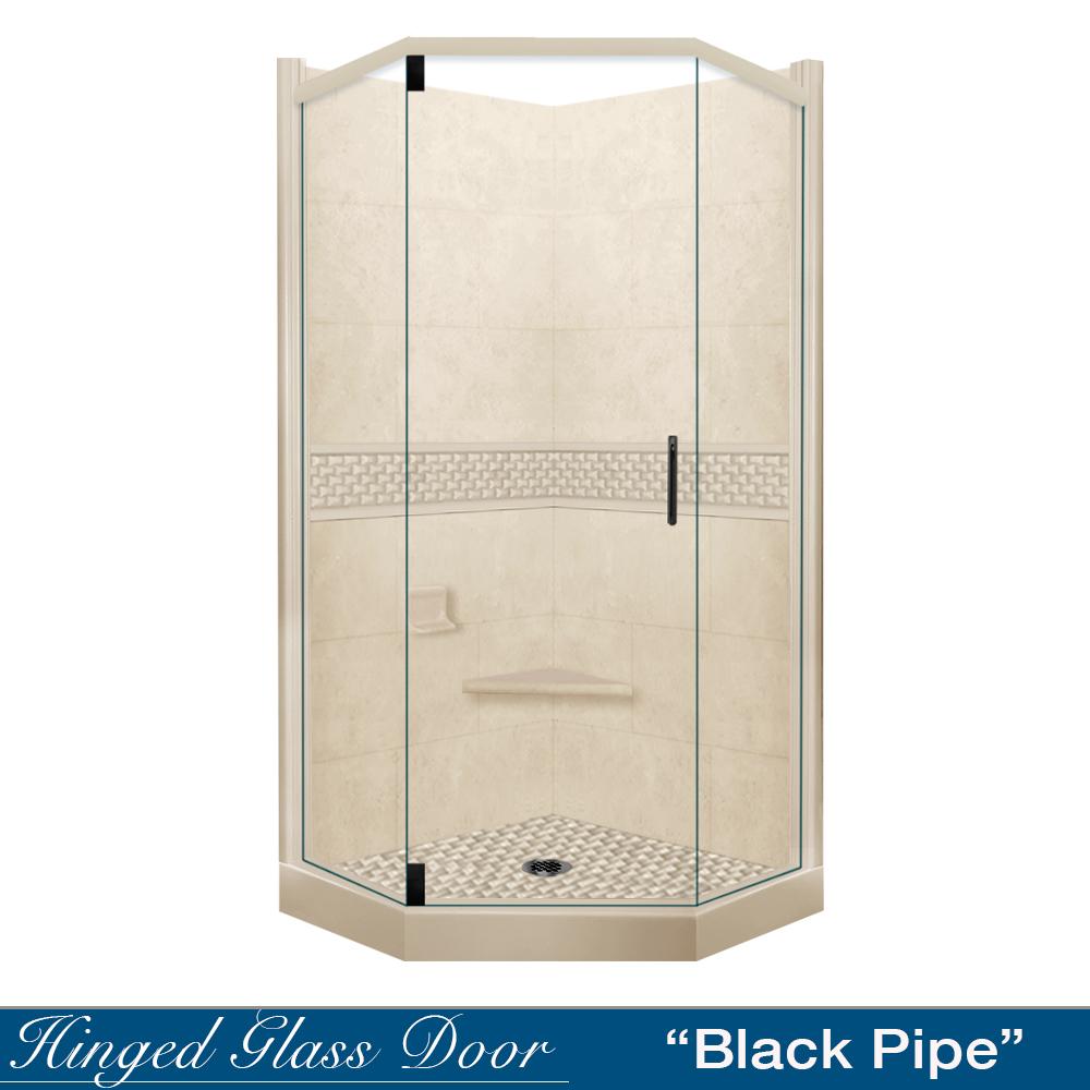 Neo-Angle Desert Sand Sistine Stone & Jewel Stone Accent Shower Remodel Kit