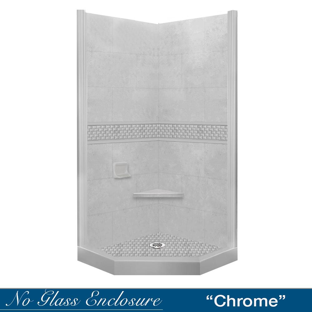 Neo-Angle Portland Cement Sistine Stone & Jewel Stone Accent Shower Remodel Kit