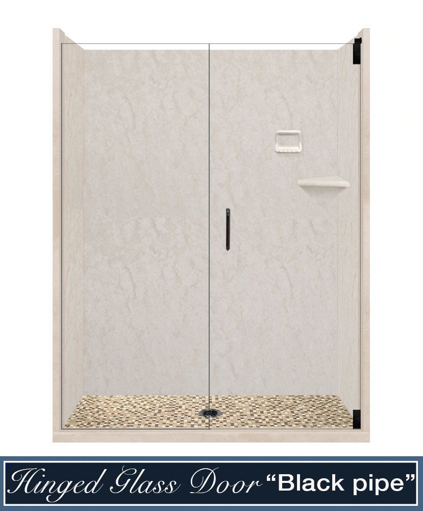 Special- Rafe Marble Alcove Shower Kit, with 3 Accent options (Liner Optional)