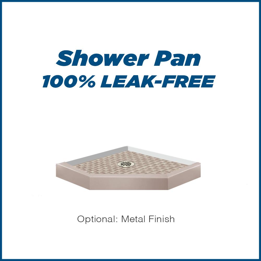 Neo-Angle Brown Sugar Sistine Stone & Jewel Stone Accent Shower Remodel Kit