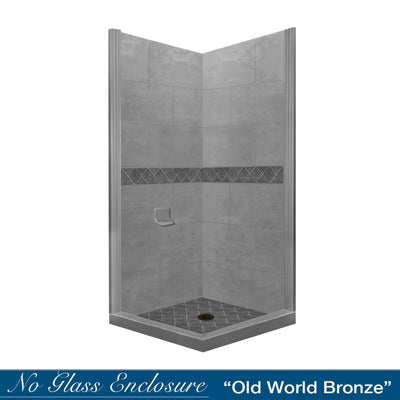 Diamond Wet Cement Corner Shower Enclosure Kit