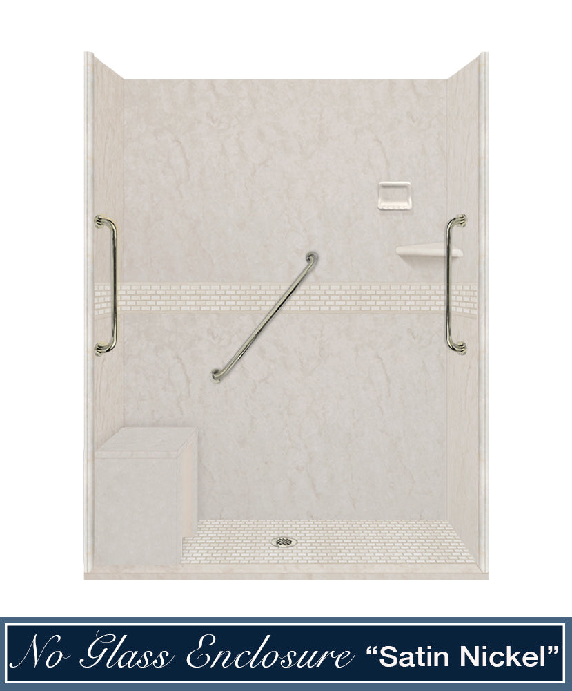 Freedom Rafe Marble Classic Alcove Shower Enclosure Kit