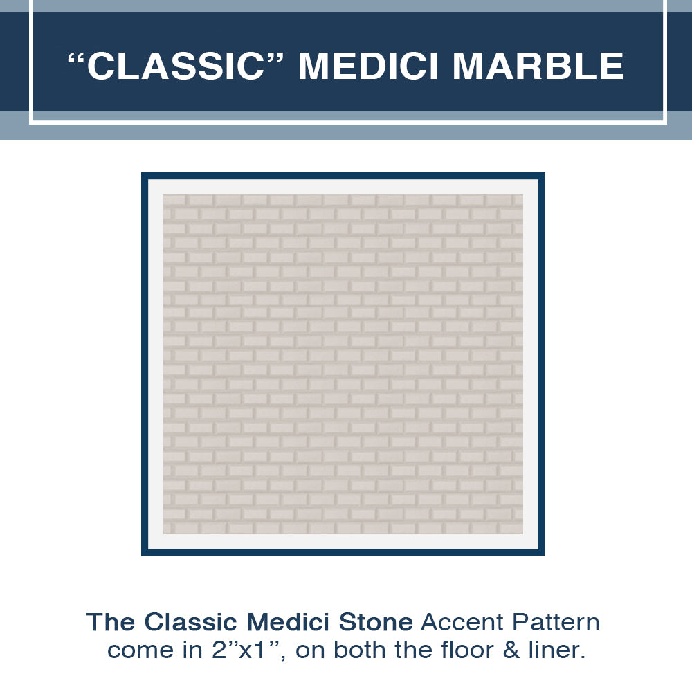 Freedom Rafe Marble Classic Alcove Shower Enclosure Kit